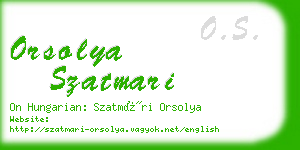 orsolya szatmari business card